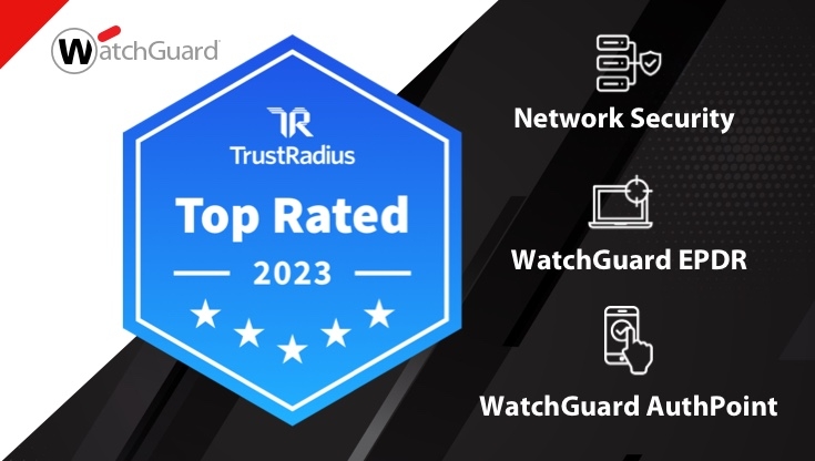 Η WatchGuard κέρδισε 8 TrustRadius ΤopRated βραβεία από αξιολογήσεις χρηστών.